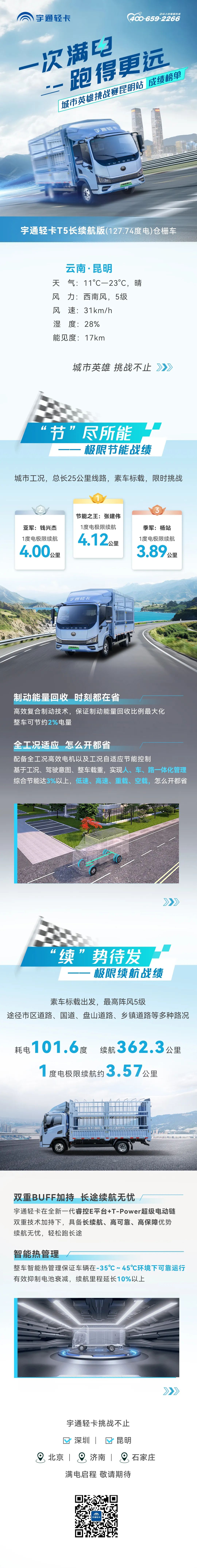 一次满电，跑得更远，彩云之南挑战再破极限！1度电极限续航4.12公里！