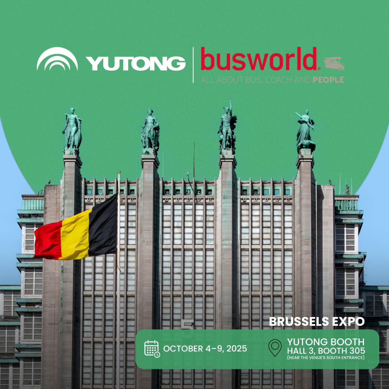 Think Eco, Move Green！宇通客车邀您共赴2025比利时车展
